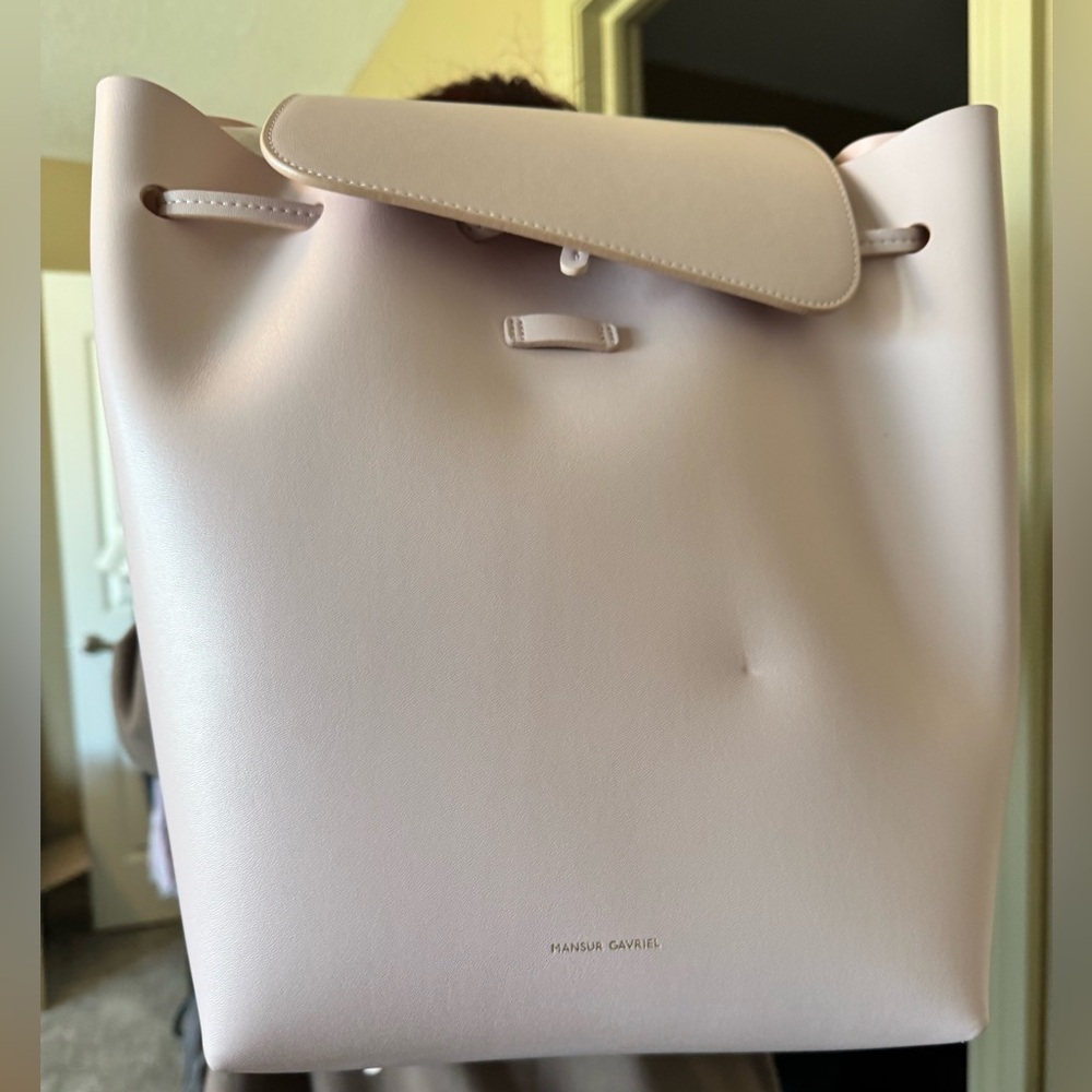 Item # A6 - Mansur Gavriel Pink Leather Bucket Bag New